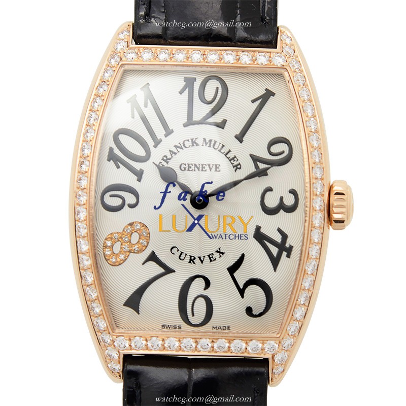 Franck Muller 2852 QZ D1 R CD8 5N Master Banker Quartz 18kt Rose Gold & Diamonds Replica Watch - Luxury Replica Watch