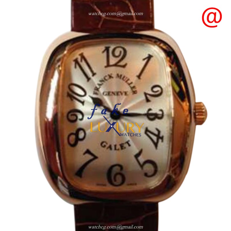 Franck Muller 3002 M QZ BLARB5N GALET - Replica Watch - Quartz - 28mm 18kt Rose Gold Case - Silver - Luxury Replica Watch