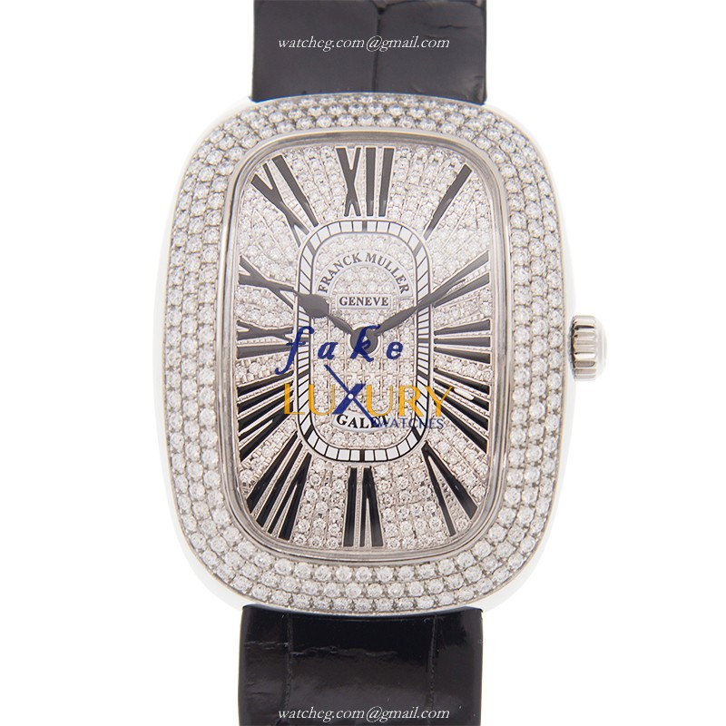 Franck Muller 3002 M QZ R AC - AFT DIA Ladies Quartz Stainless Steel & Diamond Replica Watch - Luxury Replica Watch