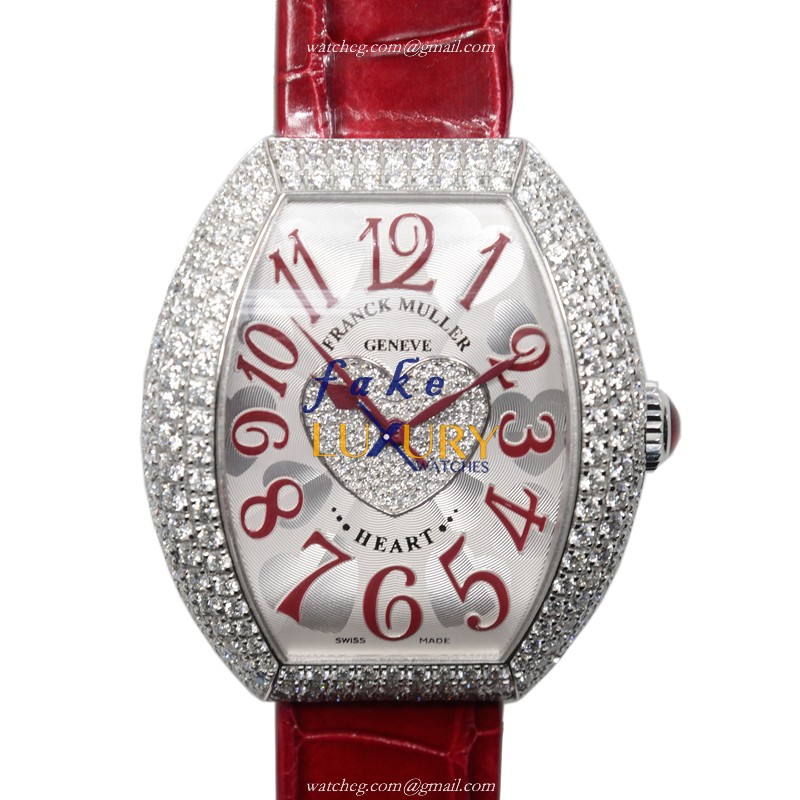 Franck Muller 5000 H SC D3 1P OG Automatic 18kt White Gold & Diamond Replica Watch - Master of - Luxury Replica Watch