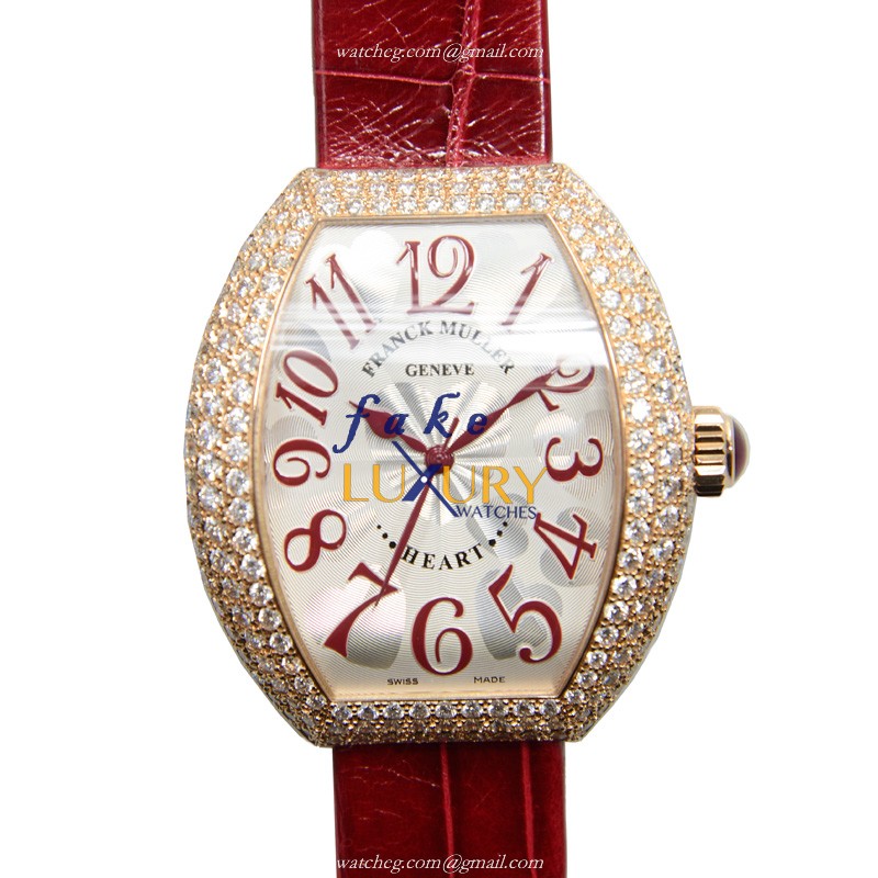Franck Muller 5000 H SC D3 5N Replica Watch - 18kt Rose Gold Case, Silver Dial, Automatic Movement - Luxury Replica Watch