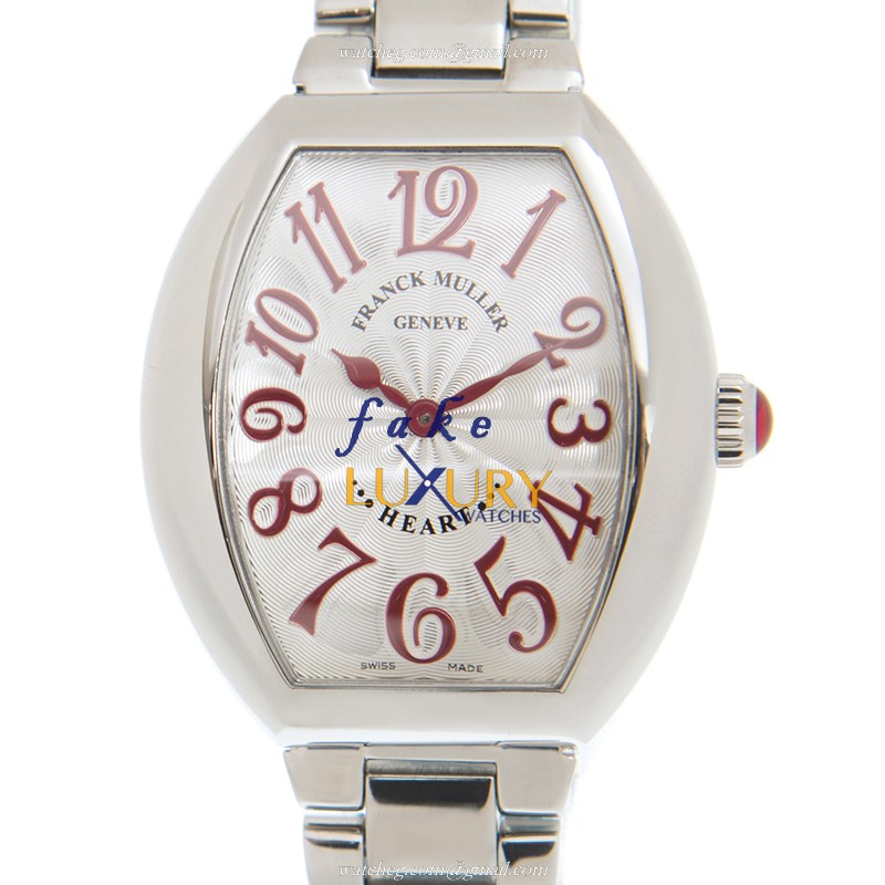 Franck Muller 5002 L QZ O AC Heart Replica Watch, Quartz Movement, Silver Dial Steel Case - Luxury Replica Watch