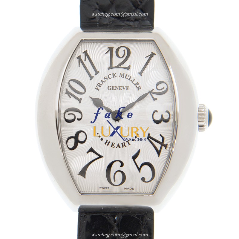 Franck Muller 5002 M QZ AC-BLACK Replica Watch, Quartz Movement, Silver Dial, Steel Case