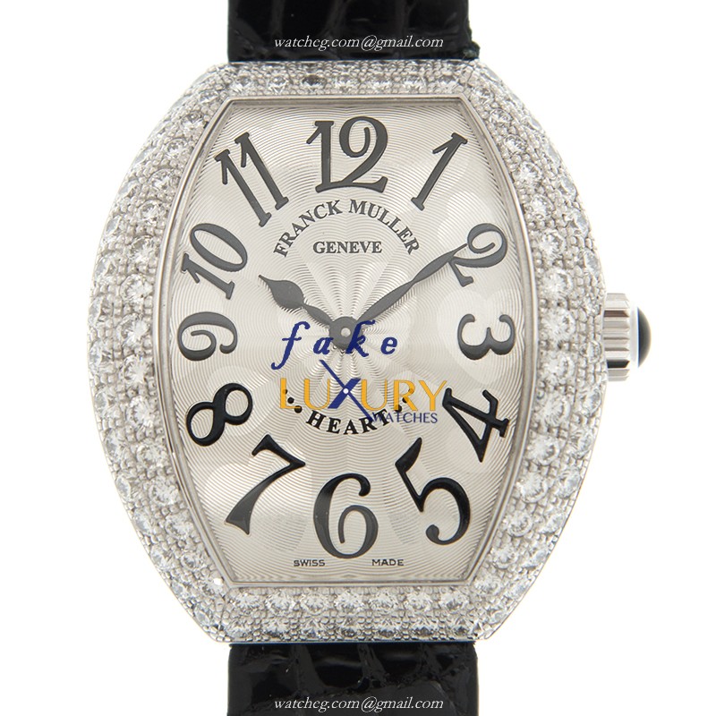 5002 M QZ D2 OG - Franck Muller Replica Watch Heart Quartz White Dial 18kt Gold - Luxury Replica Watch