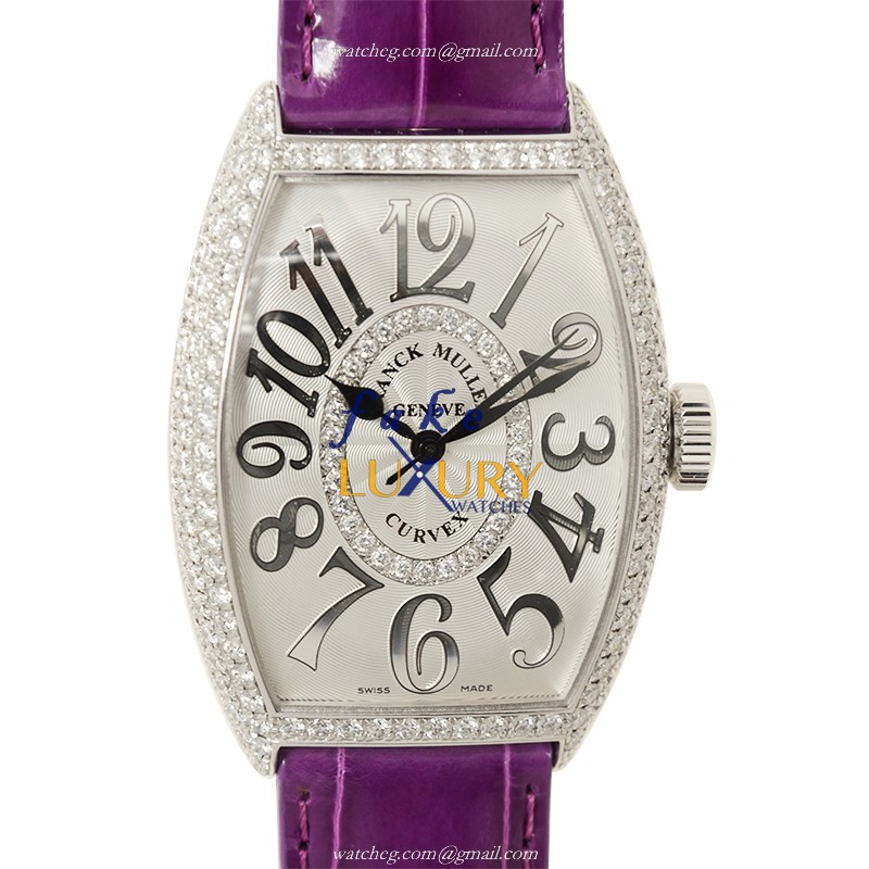 Franck Muller 5850 SC D CD 1R REL OG - Replica Watch - Automatic - 18kt White Gold Diamond - Silver - Luxury Replica Watch