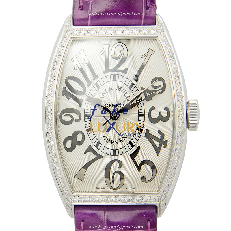 Franck Muller 5850SCREL1RAC Automatic Stainless Steel & Diamond Cintree Curvex Replica Watch