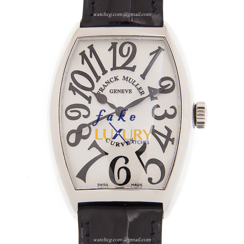 Franck Muller 5851 M SC AC Cintree Curvex Automatic Replica Watch, Silver Dial Steel Case