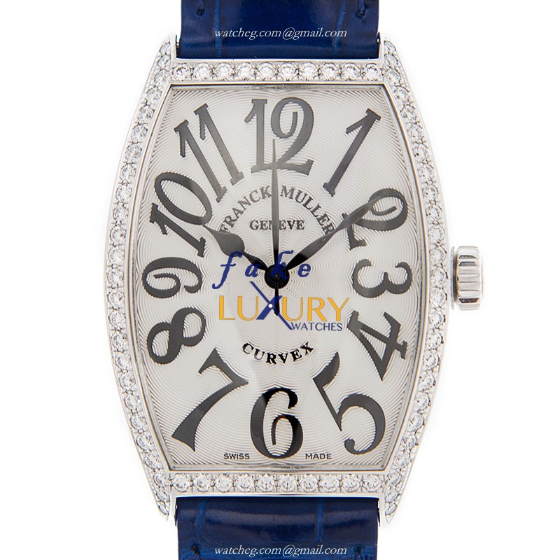 Franck Muller 5851 M SC D 1R AC CINTREE CURVEX Automatic Silver Steel Replica Watch - Luxury Replica Watch