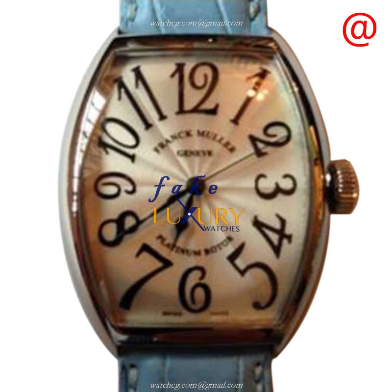 Franck Muller 5851 SC BL VAC - Replica Watch - Automatic - Silver Dial - Blue Leather Strap - Luxury Replica Watch