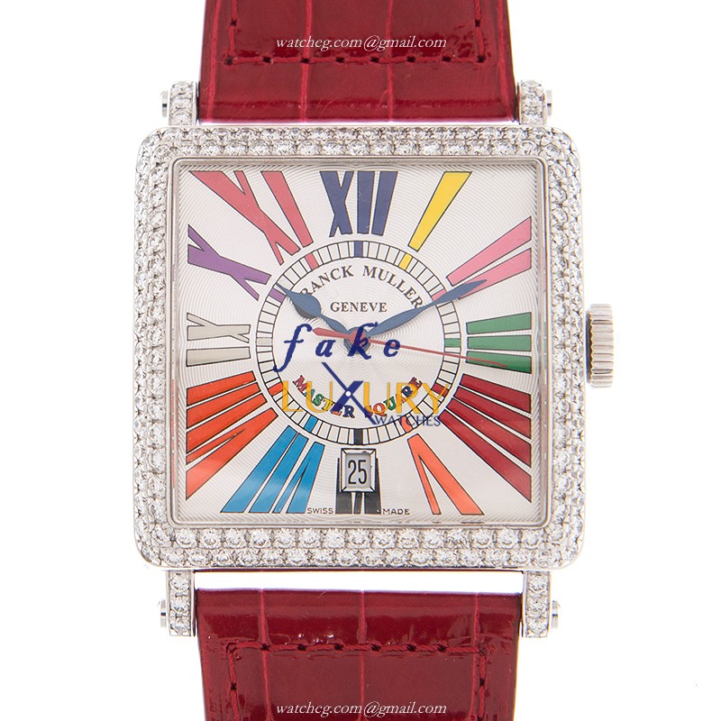 - 6000 H SC DT COL DRM R D OG - Franck Muller Replica Watch - Quartz - 18kt White Gold & - Luxury Replica Watch