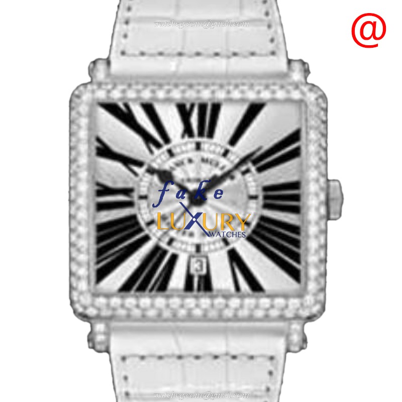 Franck Muller 6000 H SC DT D 1R BL RAC Master Square Replica Watch, 35mm, Automatic, Silver Dial - Luxury Replica Watch
