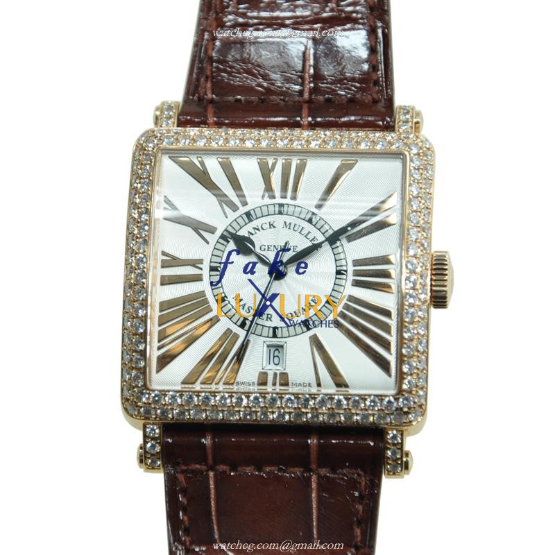 Franck Muller 6000 H SC DT REL R D 5N | Silver Dial | Automatic | Rose Gold Steel | Replica Watch