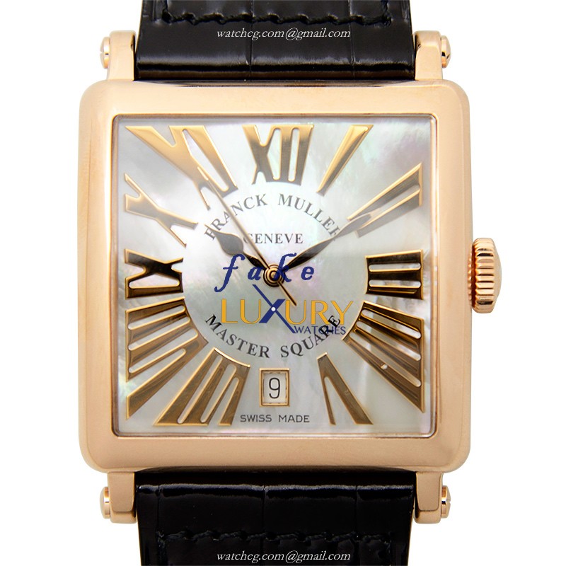 Franck Muller 6000 H SC DT REL R MOP 5N - Replica Watch - Quartz - 18kt Rose Gold - White Mother of