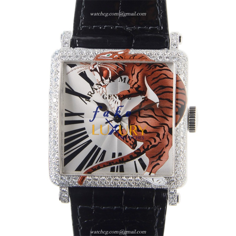 Franck Muller 6000 H SC TIG 2 D OG - Replica Watch - 42.5mm - Black Alligator Strap - Automatic