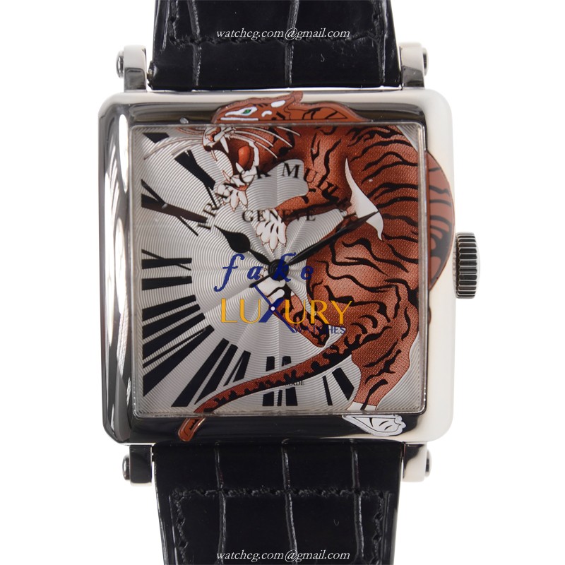 Franck Muller 6000 H SC TIG 2 OG Replica Watch, Automatic, 42.5mm, Silver Dial, 18kt White Gold