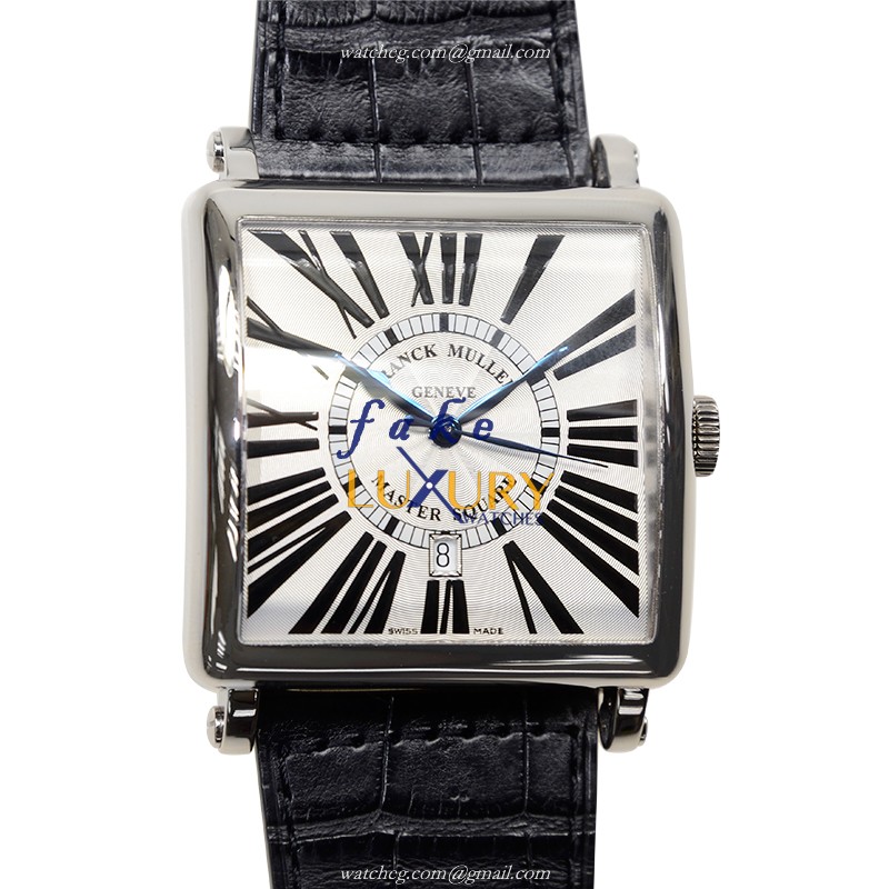 Franck Muller 6000 K SC DT R OG Master Square Automatic 18kt White Gold Silver Dial Replica Watch - Luxury Replica Watch