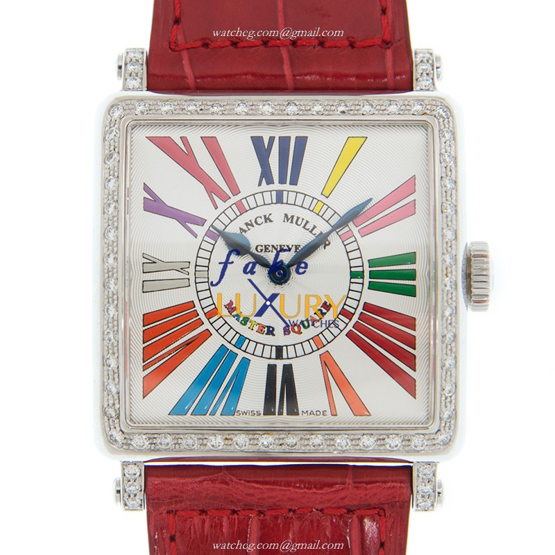 Franck Muller 6002 H QZ D 1R COL DRM AC Replica Watch, White Dial, Steel & Diamonds Case, Quartz - Luxury Replica Watch