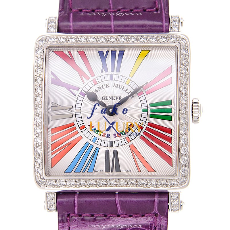 Franck Muller 6002 M B QZ COL DRM R D 1R OG Replica Watch, White Dial, 18kt Gold & Diamond Case - Luxury Replica Watch