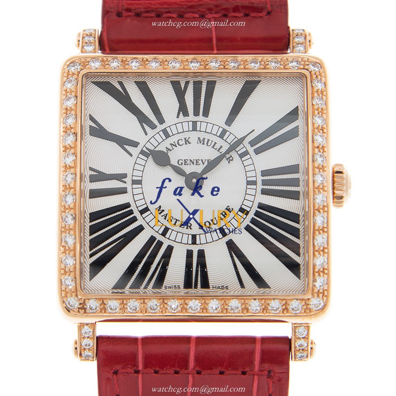 -6002MBQZRD1R5N-Replica Franck Muller Master Square Quartz 18kt Rose Gold & Diamond Watch - Luxury Replica Watch
