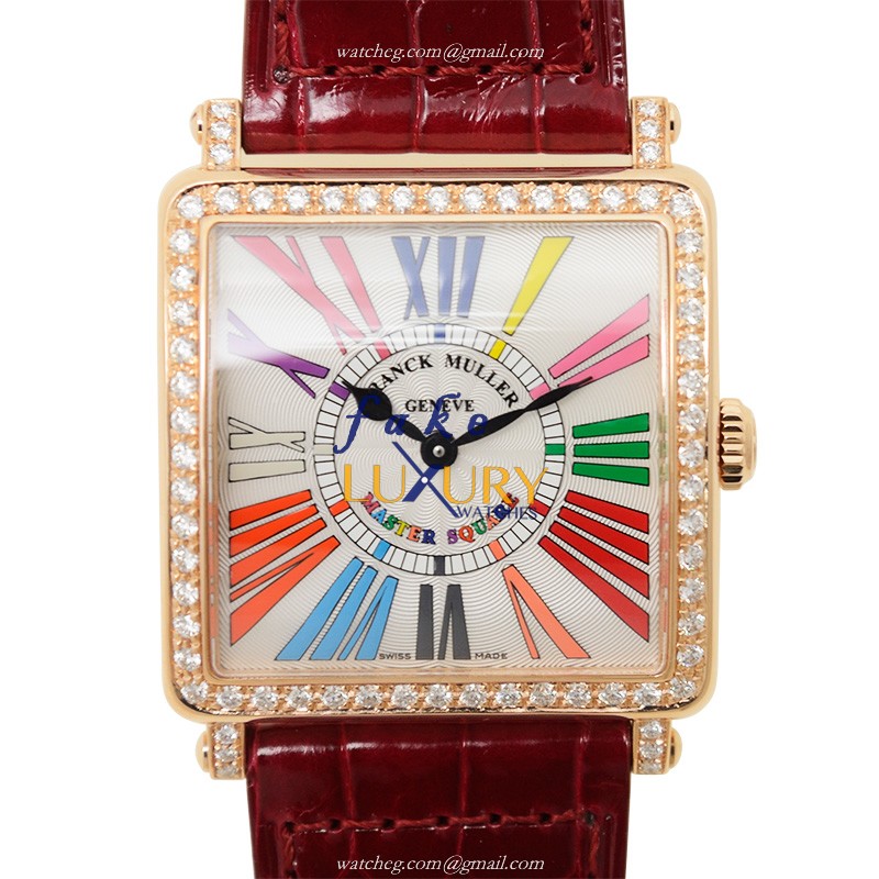 Franck Muller Master Square 6002 M QZ COL DRM R D 1R 5N Replica Watch, Silver Dial, Rose Gold & - Luxury Replica Watch