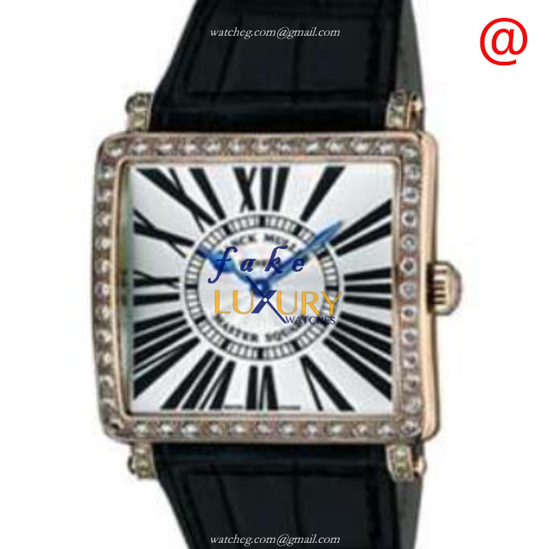 Franck Muller 6002 M QZ D 1R BL R5N Quartz 18kt Rose Gold & Diamonds Replica Watch, 33mm Case - Luxury Replica Watch