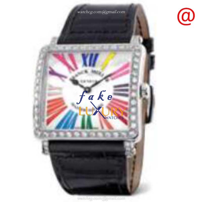 Franck Muller 6002 M QZ MOP D 1R COL DRAC Quartz Replica Watch, Stainless Steel & Diamond Case - Luxury Replica Watch