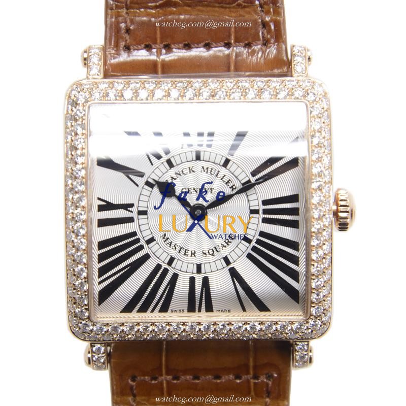 Franck Muller 6002 M QZ R D 5N Quartz 18kt Rose Gold Diamond Bezel Replica Watch - Luxury Replica Watch