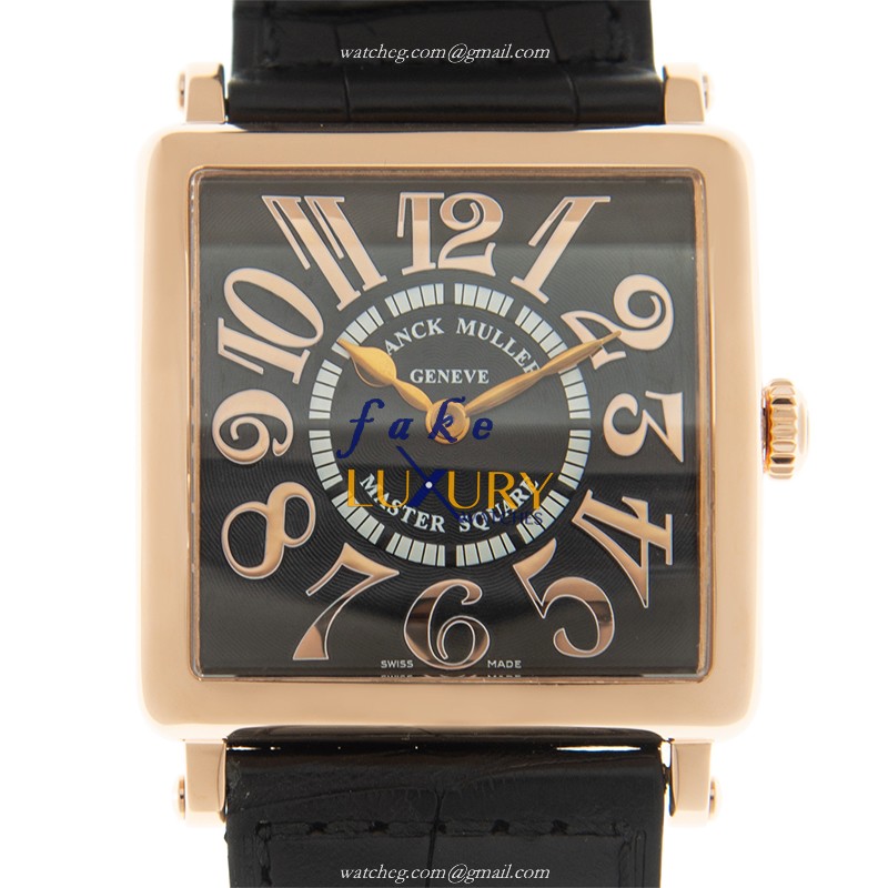 6002 M QZ REL V 5N - Franck Muller Master Square Replica Watch - Rose Gold Quartz 32mm - Luxury Replica Watch