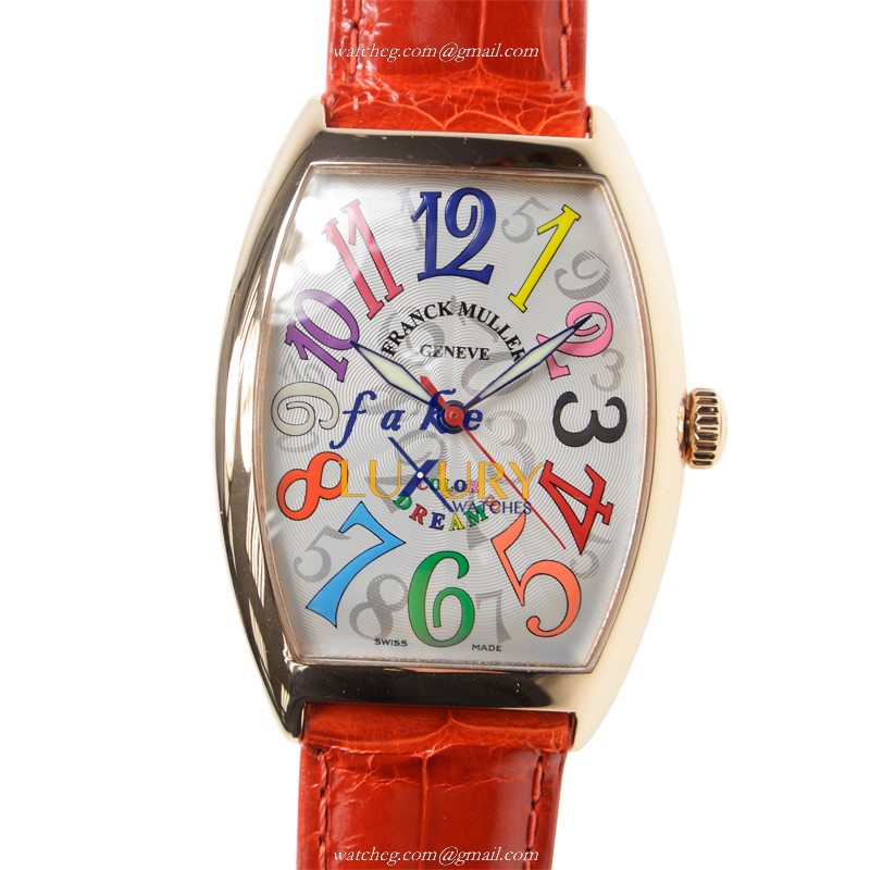 Franck Muller 6850 B SC COL DRM 5N Replica Watch, Automatic Movement, Silver Dial, Rose Gold Case