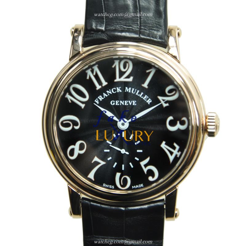 Franck Muller 7391 B S6 BK 5N Replica Watch, Manual Wind, Black Dial, 18kt Rose Gold Case