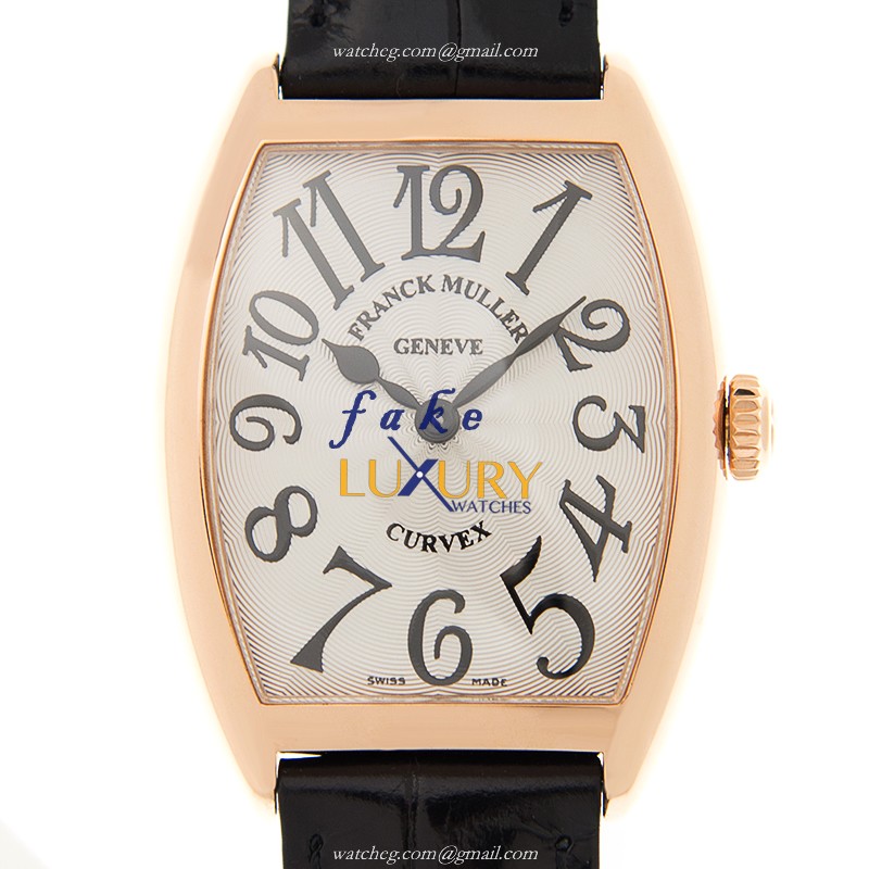 Franck Muller 7502QZ 5N CINTREE CURVEX Quartz 18kt Rose Gold Replica Watch, Model - Luxury Replica Watch