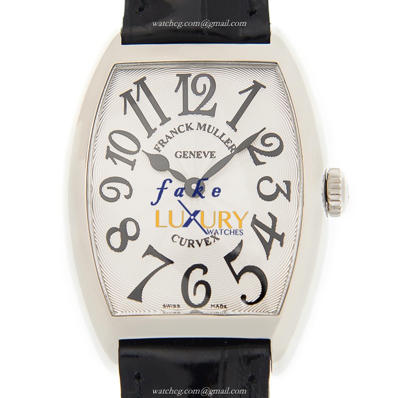 Franck Muller 7502 QZ AC Cintree Curvex Replica Watch, Silver Dial, Steel Case, Quartz - Luxury Replica Watch