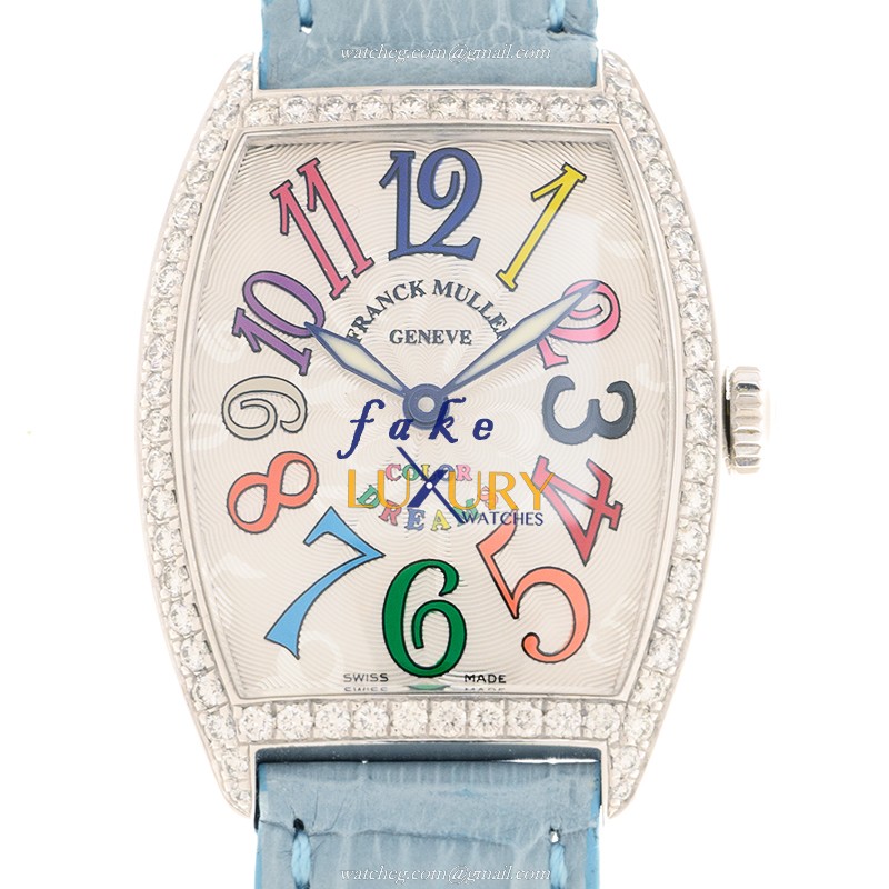 Franck Muller 7502 QZ COL DRM D 1R AC - BLUE CINTREE CURVEX Quartz Stainless Steel & Diamond - Luxury Replica Watch