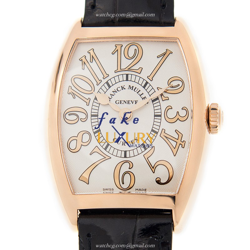 Franck Muller 7502 QZ REL 5N Cintree Curvex Replica Watch, Quartz Movement, 18kt Rose Gold Case - Luxury Replica Watch
