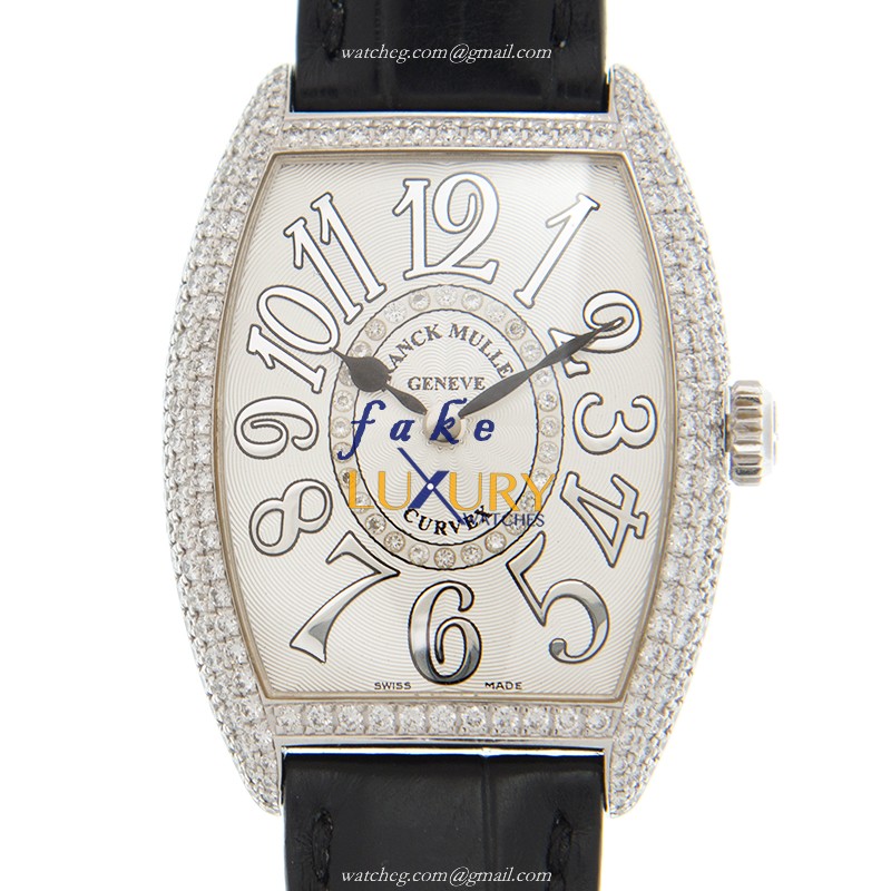 7502 QZ REL D CD 1R OG - Franck Muller Cintree Curvex Replica Watch Quartz White Dial 18kt Gold - Luxury Replica Watch