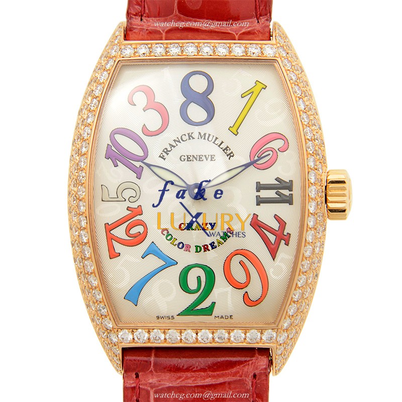 Franck Muller 7851 CH COL DRM D 5N Automatic 18kt Rose Gold & Diamond Replica Watch - Model - Luxury Replica Watch