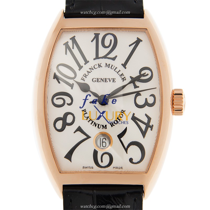 Franck Muller 7851 SC DT 5N - BLACK HANDS CINTREE CURVEX Automatic 18kt Rose Gold Replica Watch - Luxury Replica Watch