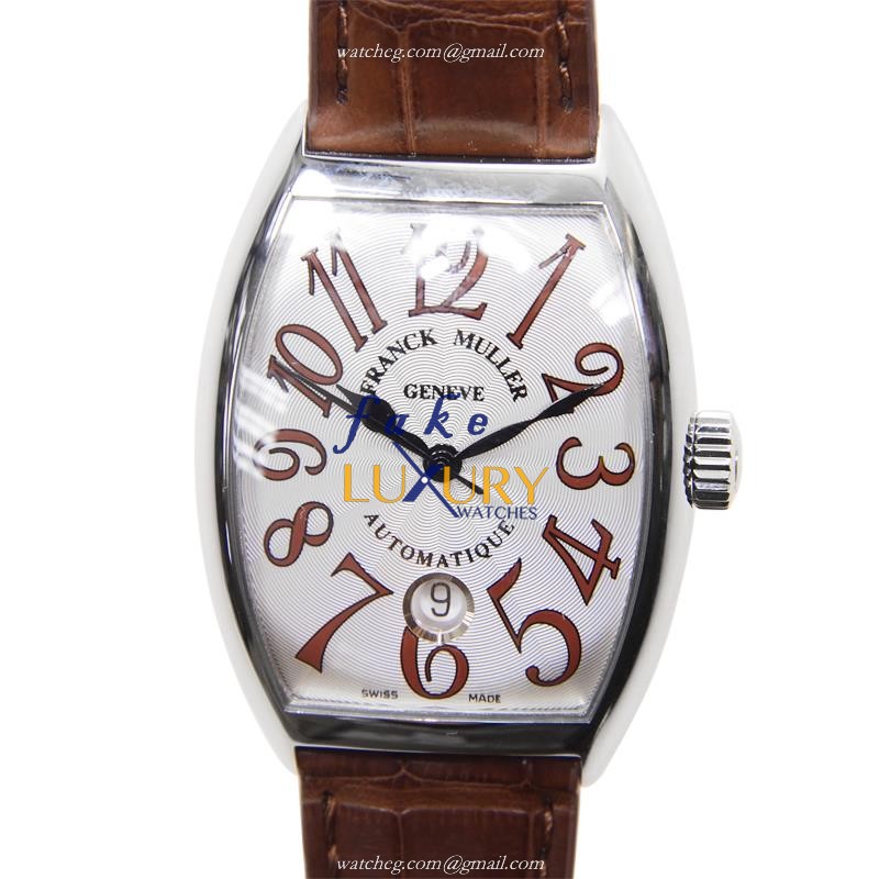 Franck Muller 7851 SC DT AC Cintree Curvex Replica Watch, Silver Dial, Steel Case, Automatic - Luxury Replica Watch