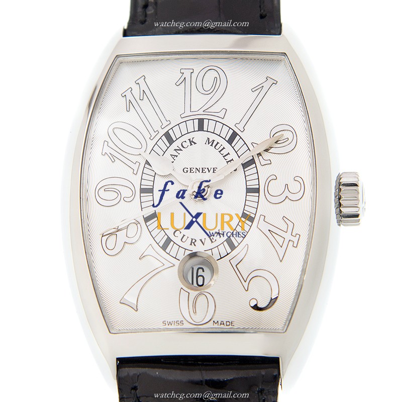 Franck Muller 7851 SC DT REL AC Cintree Curvex Replica Watch, Automatic, White Dial, Steel Case - Luxury Replica Watch