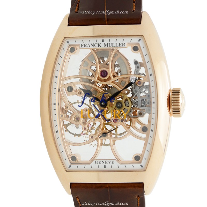 Franck Muller 7880 B S6 SQT 5N Geneve Manual Wind 18kt Rose Gold Replica Watch - Luxury Replica Watch