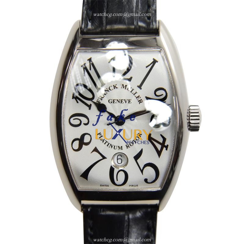 7880 SC DT OG - Franck Muller Cintree Curvex Replica Watch Automatic Silver Dial 18kt White Gold - Luxury Replica Watch