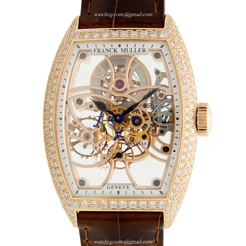 Franck Muller 7880BS6SQTD5N - Manual Wind - 18kt Rose Gold & Diamonds - Replica Watch - Case - Luxury Replica Watch