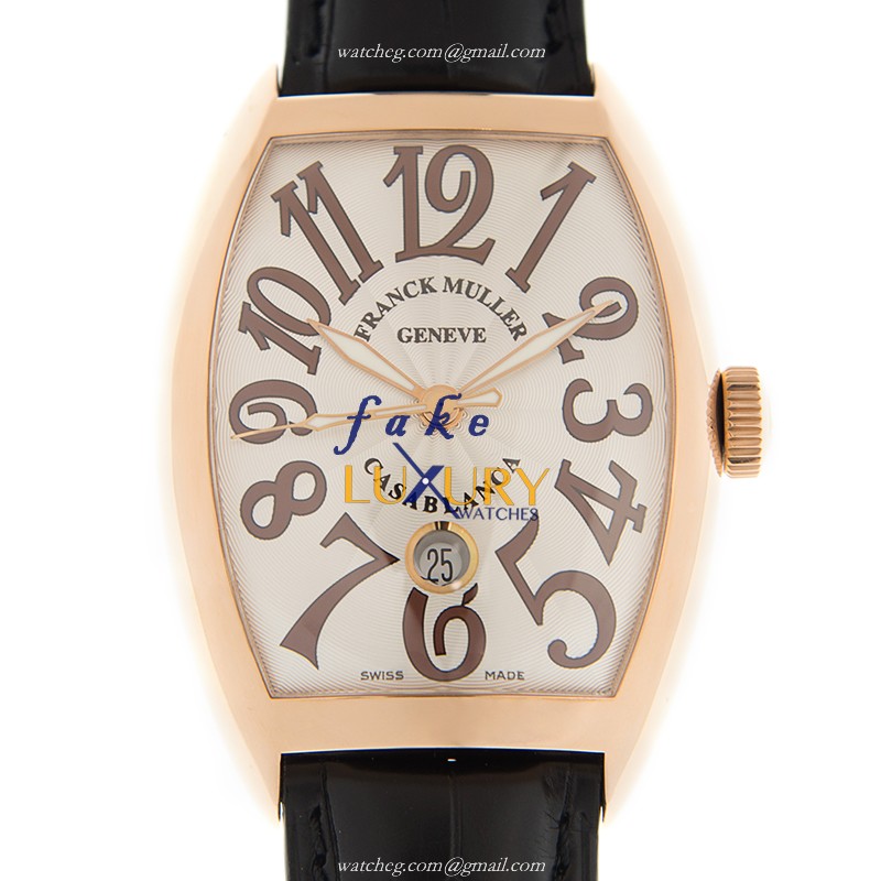 Franck Muller 8880 B C DT 5N Casablanca - Replica Watch - Automatic - 18kt Rose Gold - Silver Dial - Luxury Replica Watch