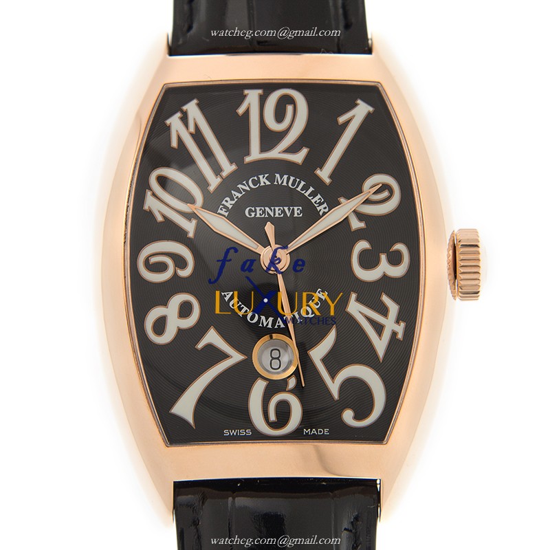 Franck Muller 8880 B SC DT 5N - BLACK - Replica Watch - Automatic - 18kt Rose Gold Case - Black Dial