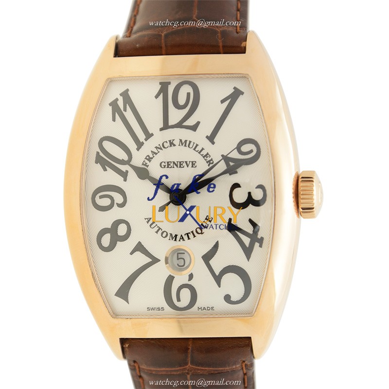 Franck Muller 8880 B SC DT 5N Vintage Automatic Silver Dial 18kt Rose Gold Replica Watch