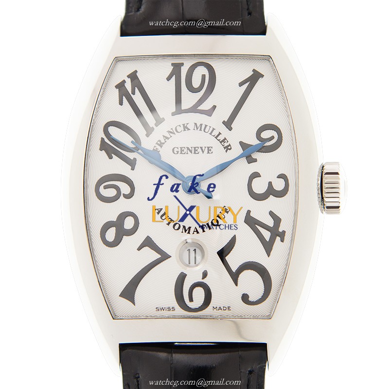 Franck Muller 8880BSCDTAC Automatic Stainless Steel White Dial Alligator Strap Replica Watch - Luxury Replica Watch