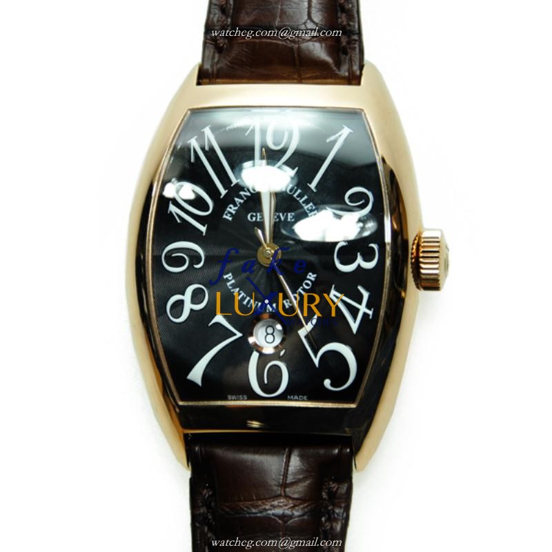 Franck Muller 8880 SC DT 5N Replica Watch, Automatic Movement, Black Dial, Rose Gold Case - Luxury Replica Watch