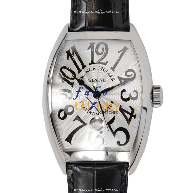 Franck Muller 8880 SC DT OG CINTREE CURVEX Automatic White Gold Replica Watch, White Dial - Luxury Replica Watch