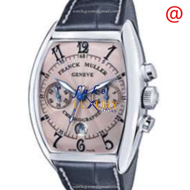 Franck Muller 8883CCDTSUAC Replica Watch, Automatic, Stainless Steel, Silver Dial, Leather Strap - Luxury Replica Watch