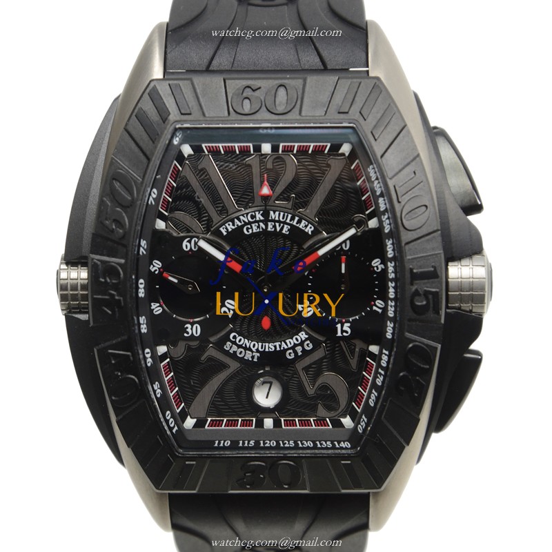 8900 CC DT GPG - Franck Muller Conquistador GPG Replica Watch - Automatic Titanium Black Dial - Luxury Replica Watch